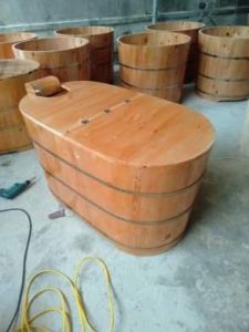 Thùng xông hơi gỗ thông Nhật tại Bồn Tắm Gỗ Hà Nội