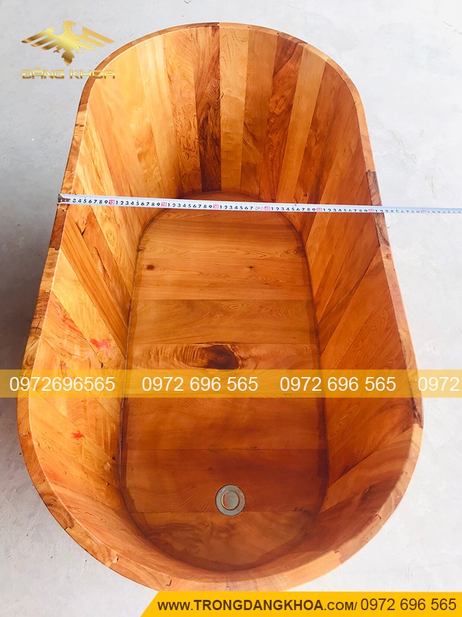 Bồn Tắm Gỗ Pơ Mu 110cm