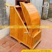 BỒN TẮM GỖ SỒI XÔNG HƠI TẠI NHÀ