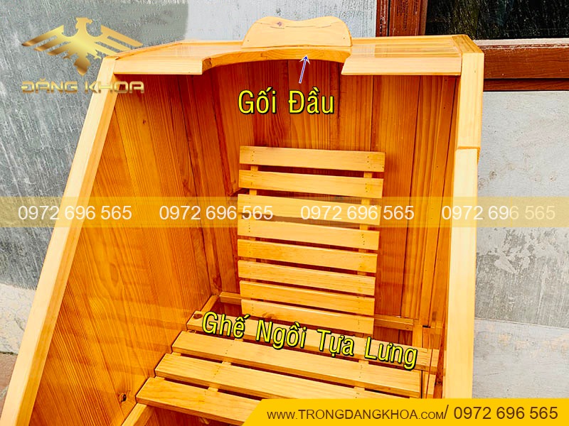 BỒN TẮM GỖ SỒI XÔNG HƠI TẠI NHÀ