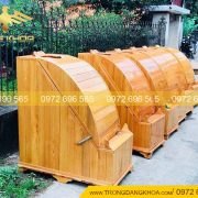 BỒN TẮM GỖ SỒI XÔNG HƠI TẠI NHÀ