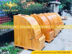 BỒN TẮM GỖ SỒI XÔNG HƠI TẠI NHÀ