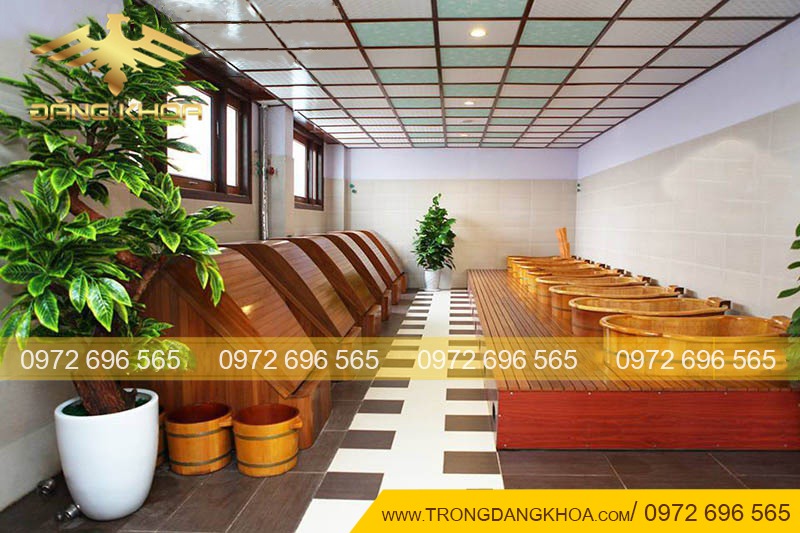 BỒN TẮM GỖ SỒI XÔNG HƠI TẠI NHÀ